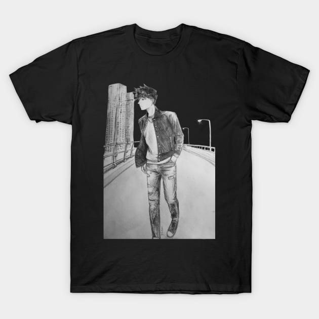 Tamo: Night on the Street T-Shirt by You2anime